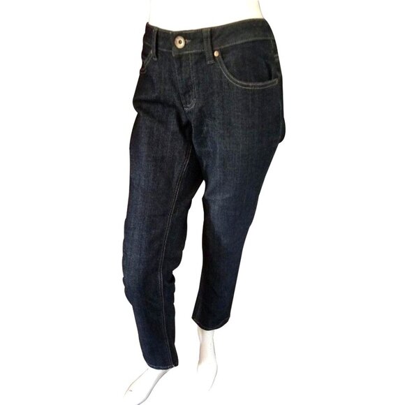 a.n.a. Curvy Fit Skinny Leg Denim Jeans Sz 6 Petite Womens Pockets Dark Rinse - Picture 6 of 9